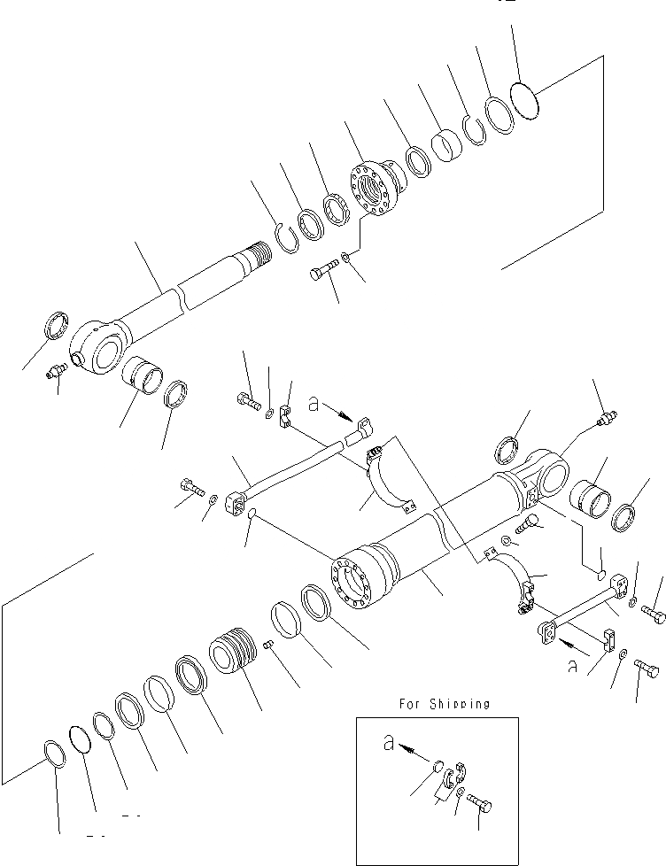 Схема запчастей Komatsu PC400LCSE-8R - ЦИЛИНДР КОВША ( ЧАС.)(ОПЦИОНН.) Y
