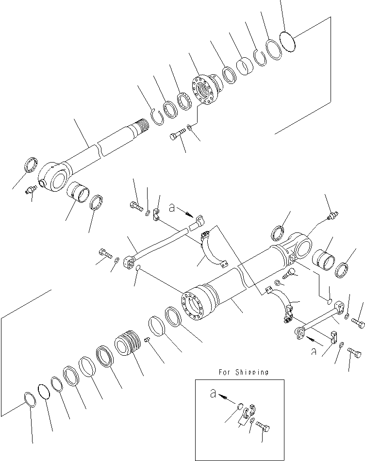 Схема запчастей Komatsu PC400LCSE-8R - ЦИЛИНДР КОВША ( ЧАС.) Y