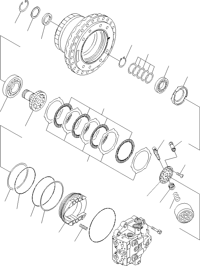 Схема запчастей Komatsu PC400LCSE-8R - МОТОР ХОДА (/) Y