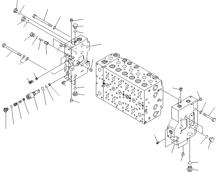 Схема запчастей Komatsu PC400LCSE-8R - ОСНОВН. КЛАПАН (7/) Y