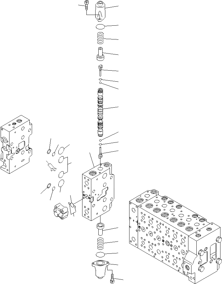 Схема запчастей Komatsu PC400LCSE-8R - ОСНОВН. КЛАПАН ( ACTUTOR) (/) Y