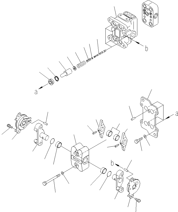Схема запчастей Komatsu PC400LCSE-8R - КЛАПАН PPC(ДЛЯ ХОДА) (/) Y