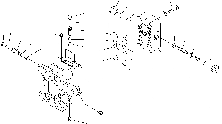 Схема запчастей Komatsu PC400LCSE-8R - КЛАПАН PPC(ДЛЯ ХОДА) (/) Y