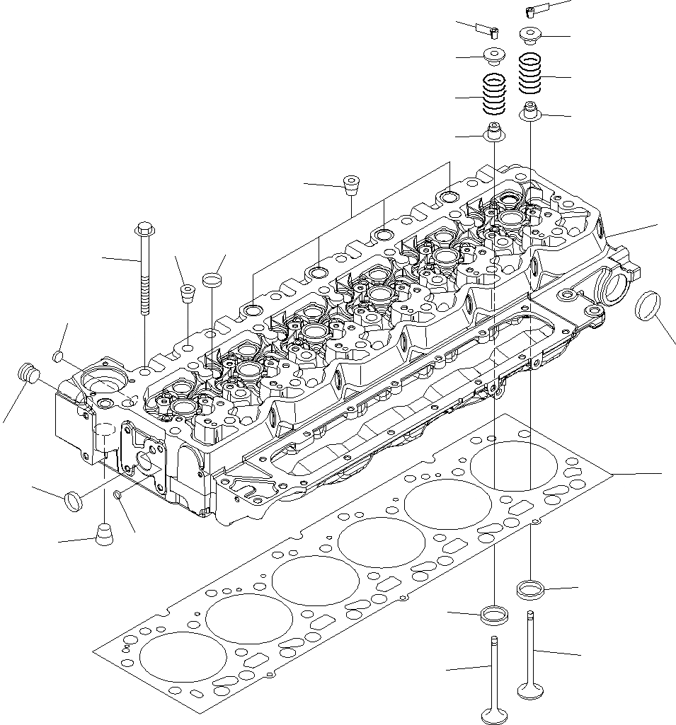 Схема запчастей Komatsu PC200-8M0 - ГОЛОВКА ЦИЛИНДРОВ A