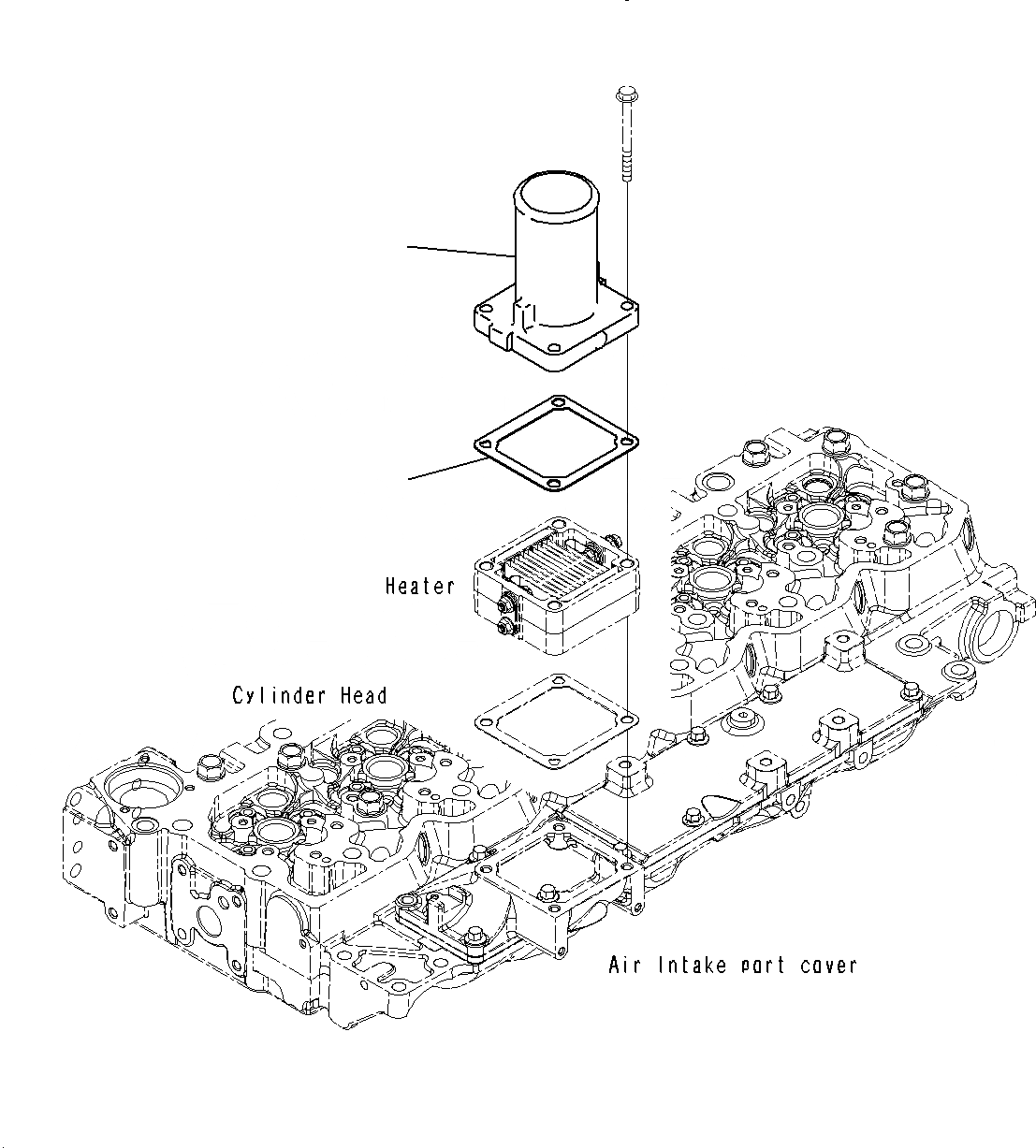 Схема запчастей Komatsu PC200-8M0 - ВПУСК ВОЗДУХА СОЕДИН-Е A