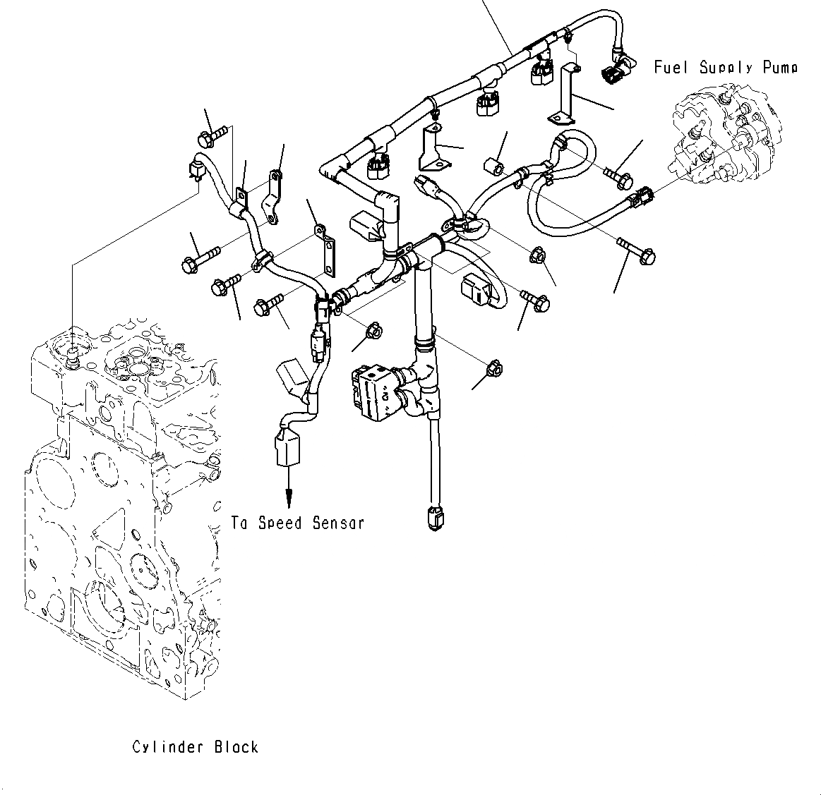 Схема запчастей Komatsu PC200-8M0 - ПРОВОДКА A