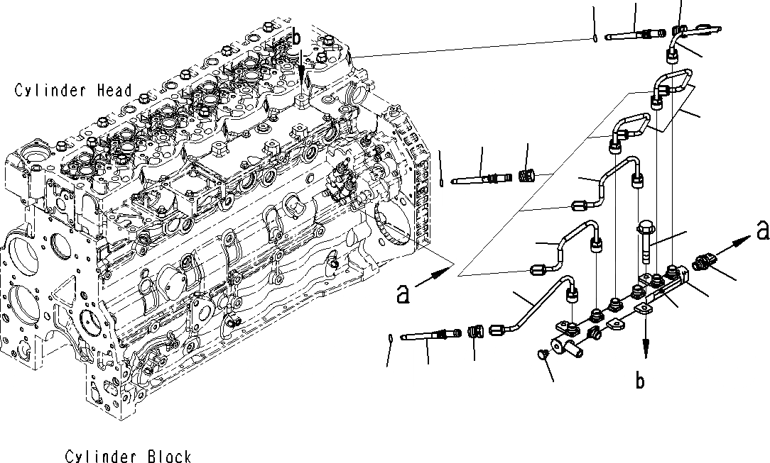 Схема запчастей Komatsu PC200-8M0 - ЧАСТИ PERДЛЯMANCE (COMMON RAIL) A