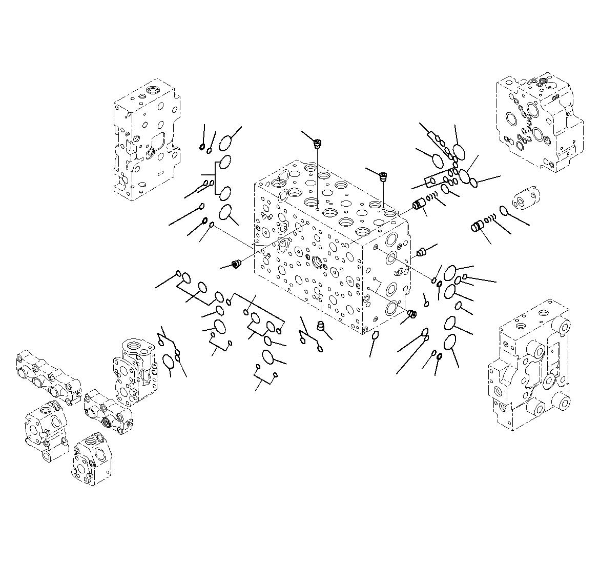 Схема запчастей Komatsu PC200-8M0 - ОСНОВН. УПРАВЛЯЮЩ. КЛАПАН(ВНУТР. ЧАСТИ)(/7) H
