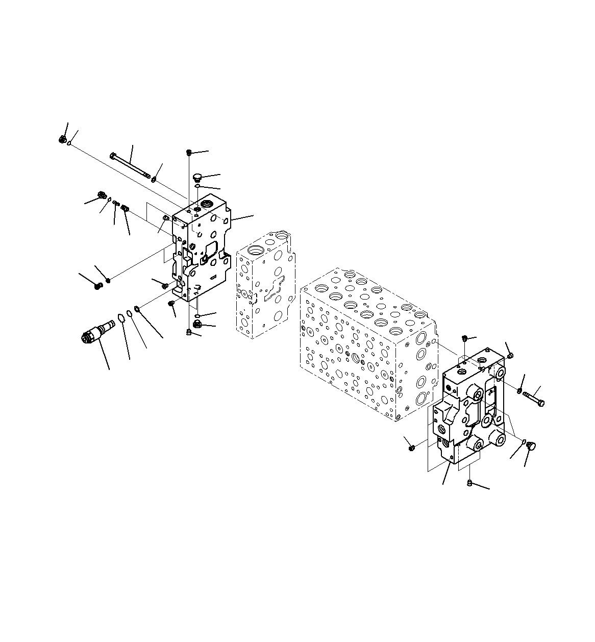Схема запчастей Komatsu PC200-8M0 - ОСНОВН. УПРАВЛЯЮЩ. КЛАПАН(ВНУТР. ЧАСТИ)(7/)(-АКТУАТОР) H