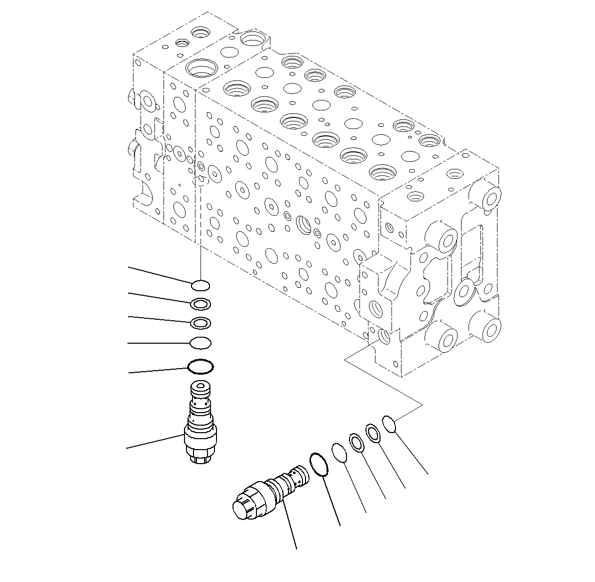 Схема запчастей Komatsu PC200-8M0 - ОСНОВН. УПРАВЛЯЮЩ. КЛАПАН(ВНУТР. ЧАСТИ)(8/)(-АКТУАТОР) H