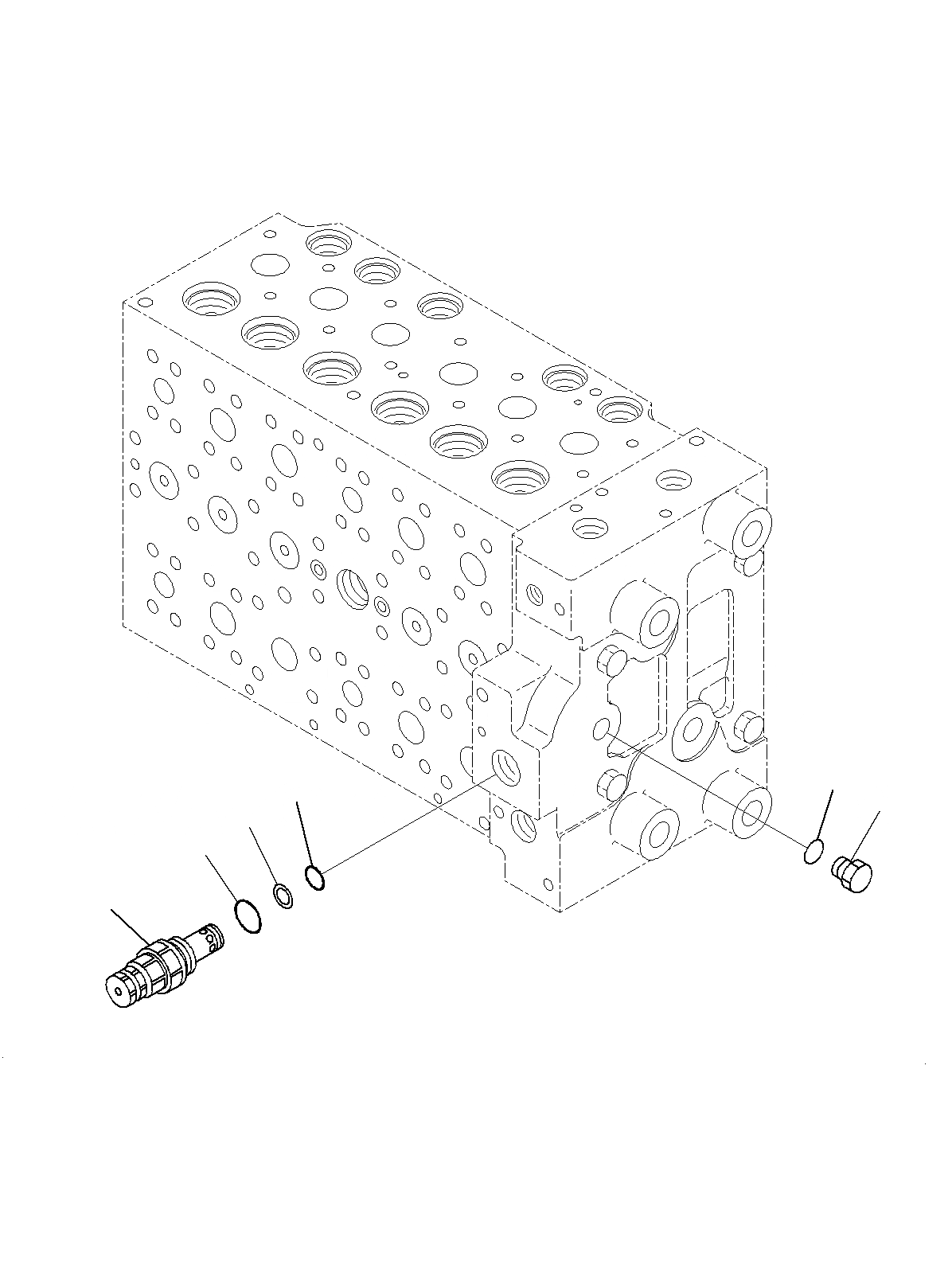 Схема запчастей Komatsu PC200-8M0 - ОСНОВН. УПРАВЛЯЮЩ. КЛАПАН(ВНУТР. ЧАСТИ)(/)(-АКТУАТОР) H