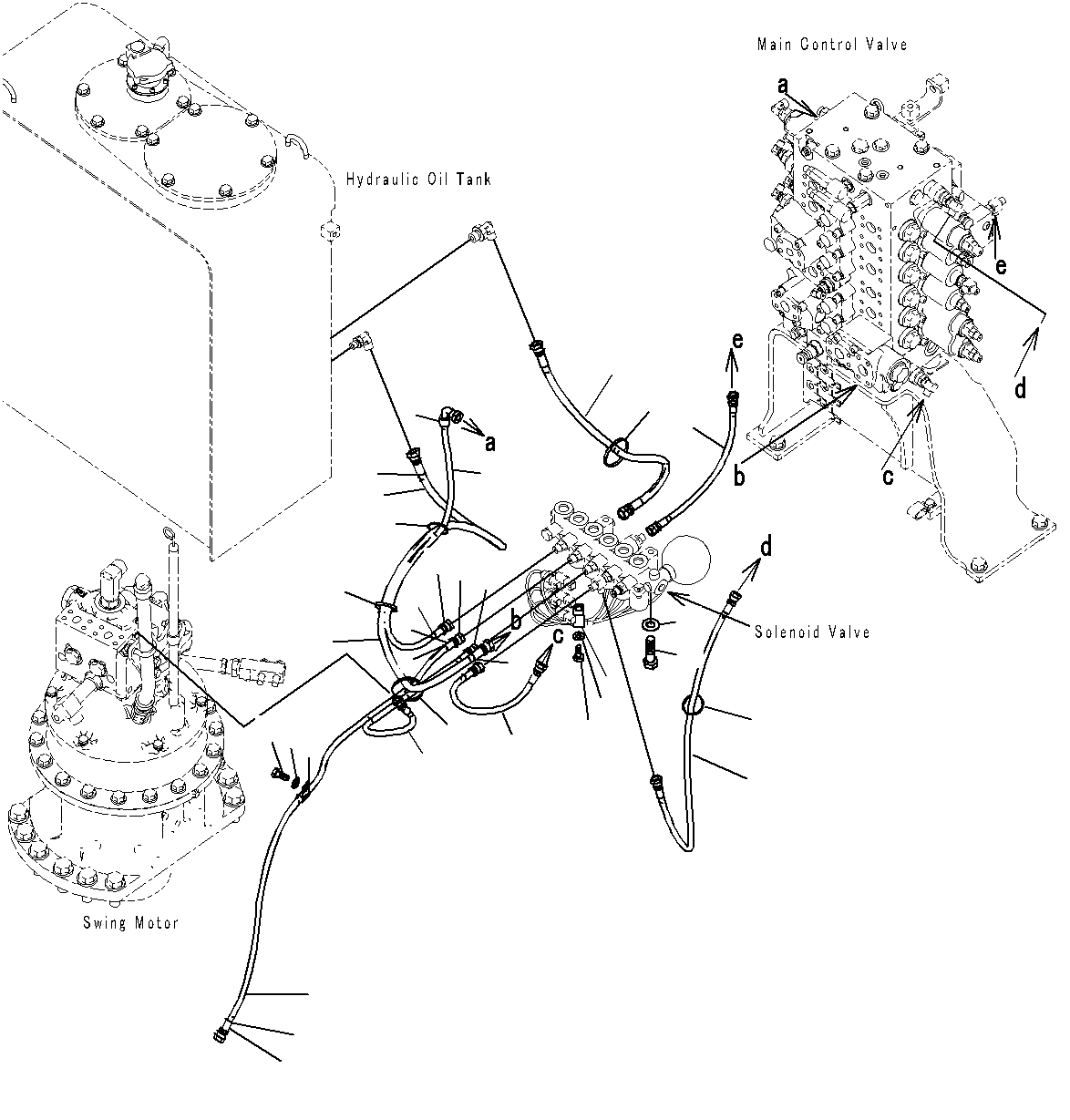 Схема запчастей Komatsu PC200-8M0 - СОЛЕНОИДНЫЙ КЛАПАН(ТРУБЫ) H