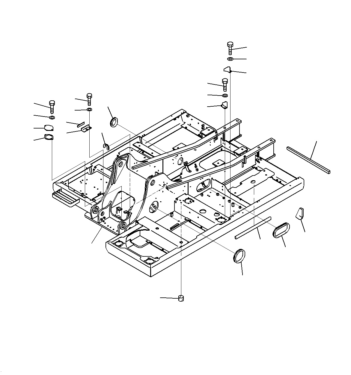 Схема запчастей Komatsu PC200-8M0 - ОСНОВНАЯ РАМА J