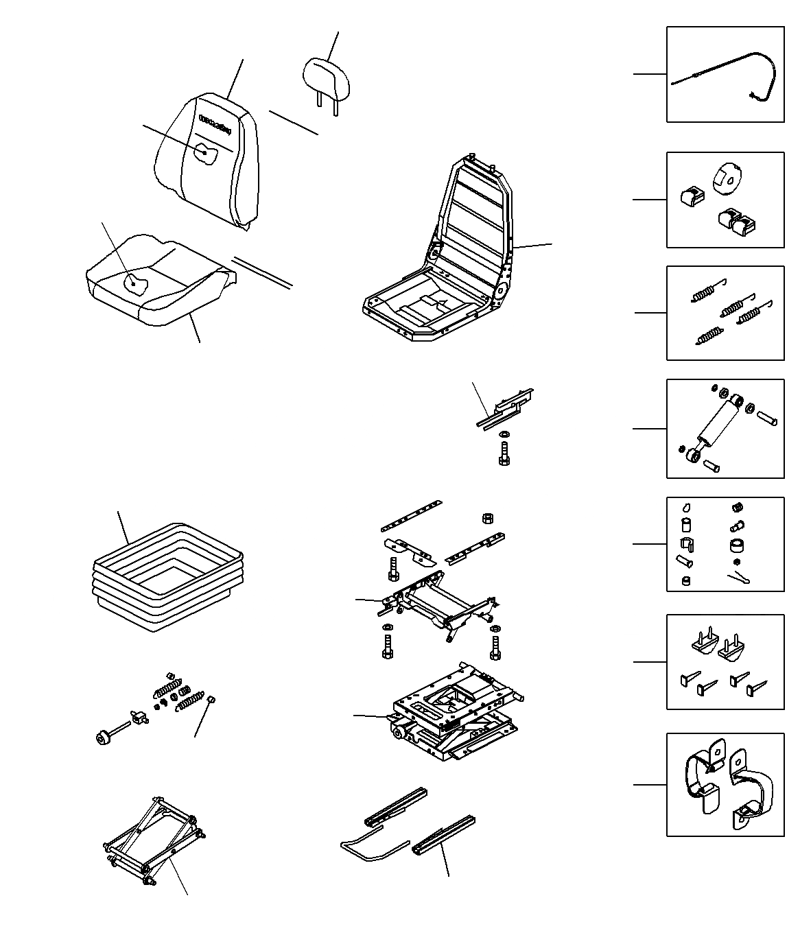 Схема запчастей Komatsu PC200-8M0 - СИДЕНЬЕ ОПЕРАТОРА(С ВОЗД. ПОДВЕСКОЙ)(/) K