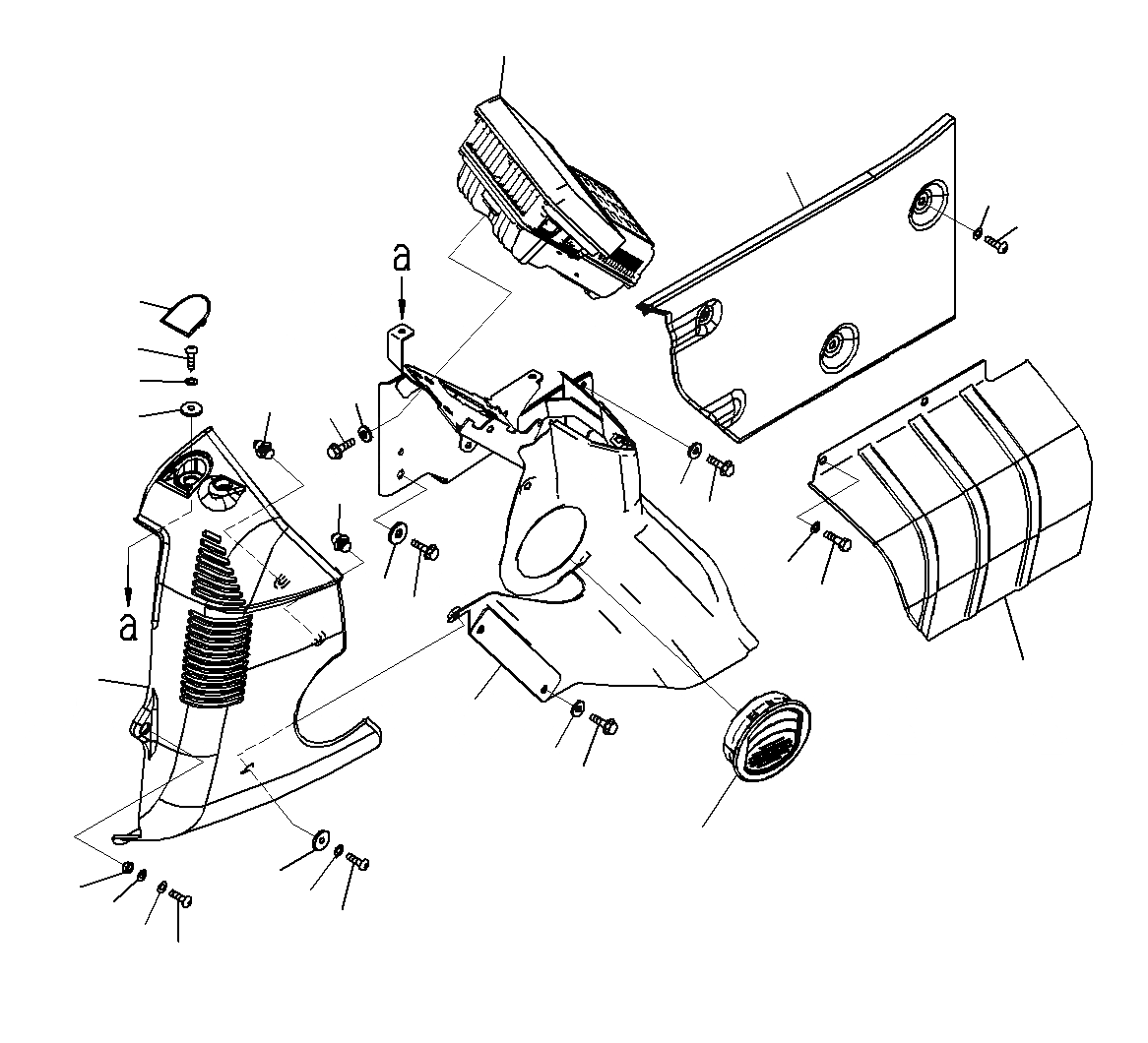 Схема запчастей Komatsu PC200-8M0 - КАБИНА(МОНИТОР И COVER)(AC LESS) K