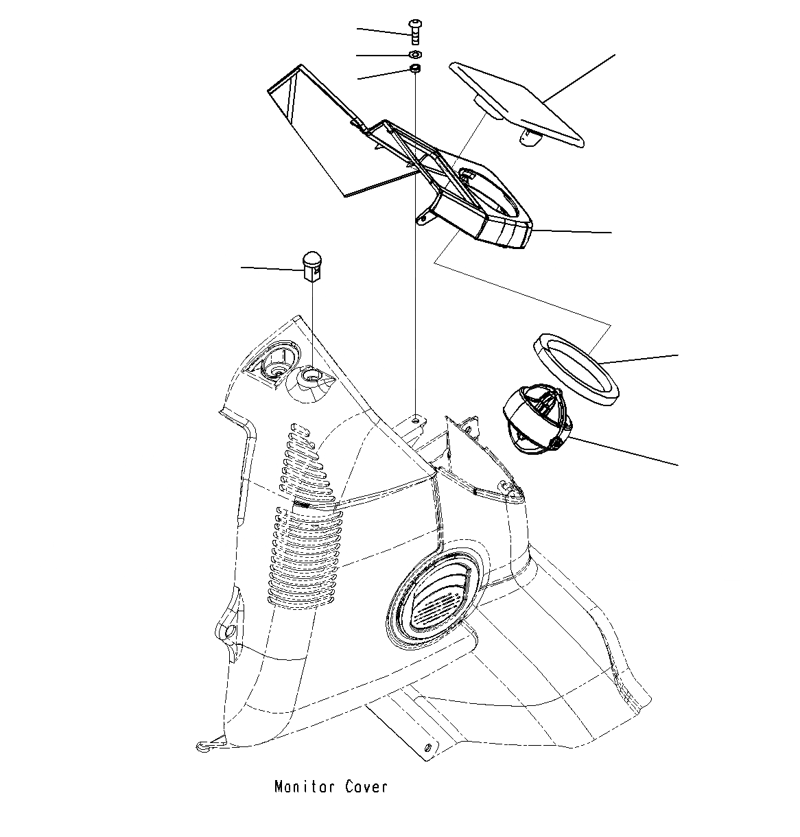 Схема запчастей Komatsu PC200-8M0 - КАБИНА(МОНИТОР COVER) K