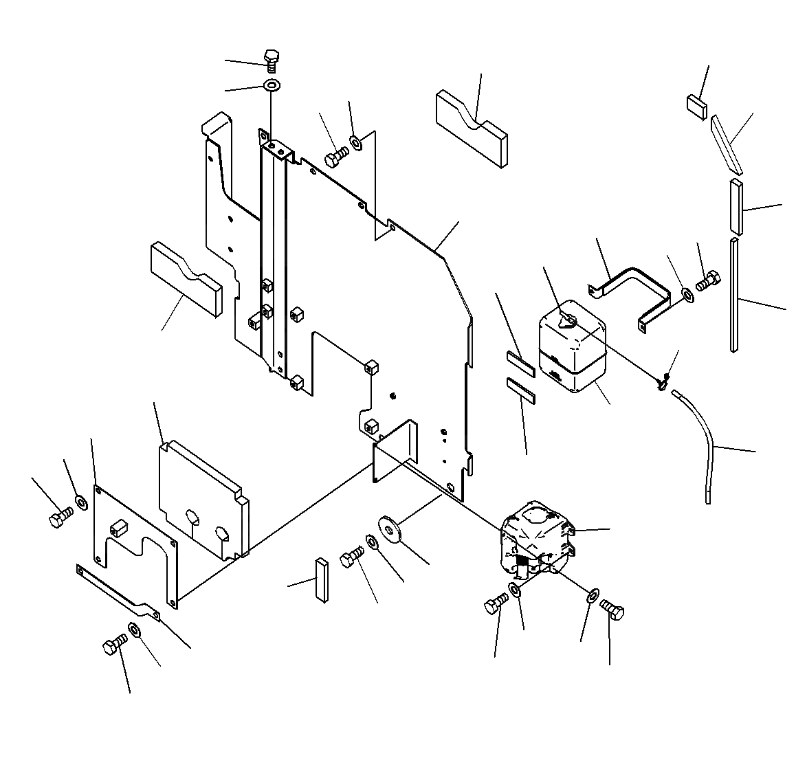 Схема запчастей Komatsu PC200-8M0 - ПЕРЕГОРОДКА.(КОНДИЦ.DITIONER LESS)(ОМЫВАТЕЛЬ СТЕКЛА) M