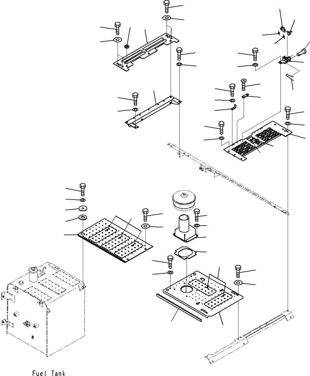 Схема запчастей Komatsu PC200-8M0 - КАБИНА COVER(ПРЕФИЛЬТР)(КРЫШКАAND ВОЗДУХОВОДЫ) M