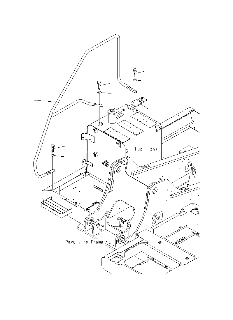 Схема запчастей Komatsu PC200-8M0 - HANDRAIL(LOGGING) M