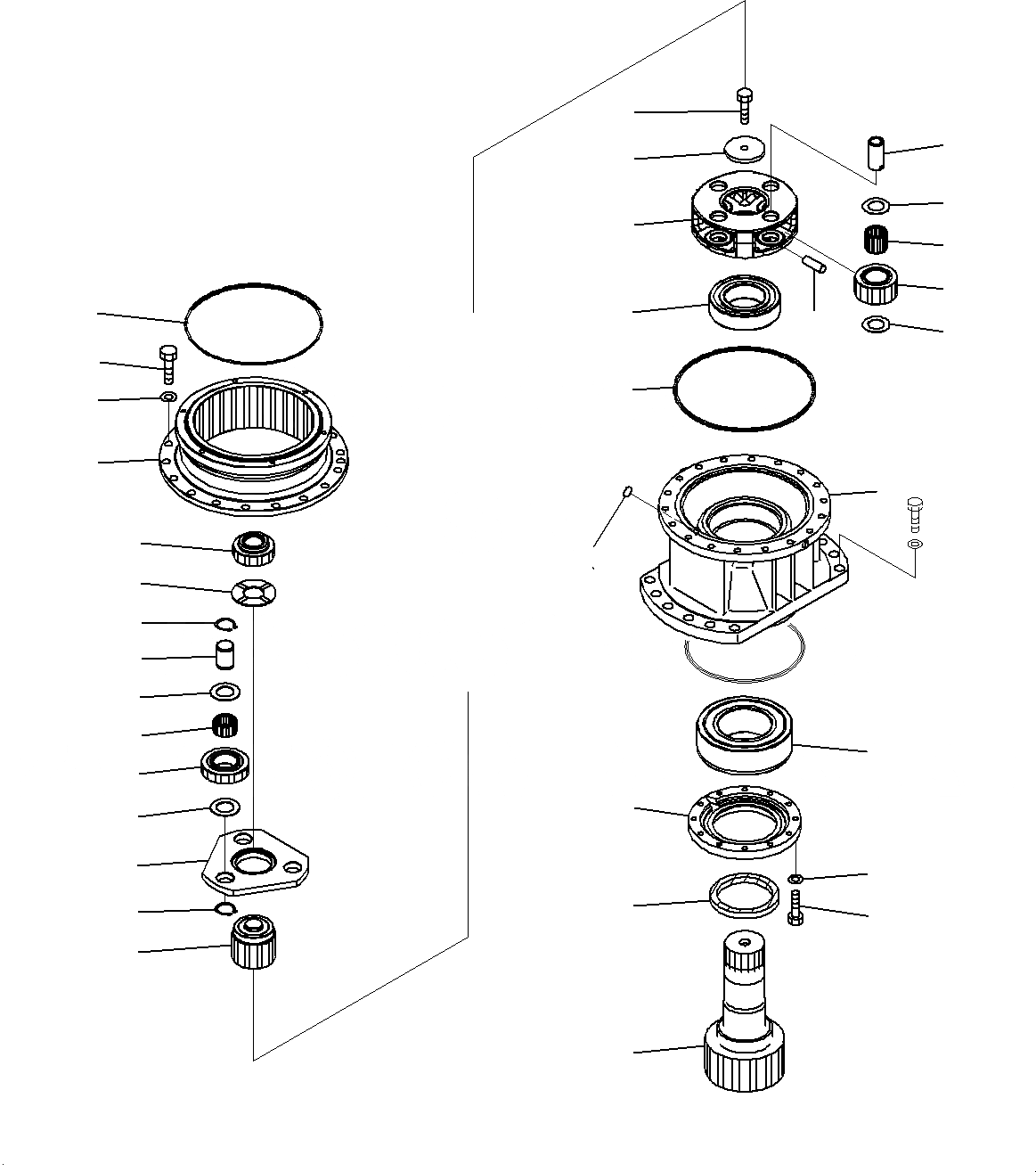Схема запчастей Komatsu PC200-8M0 - МЕХАНИЗМ ПОВОРОТА (ПОСТАВЛЯЕТСЯ ОТДЕЛЬНО) N