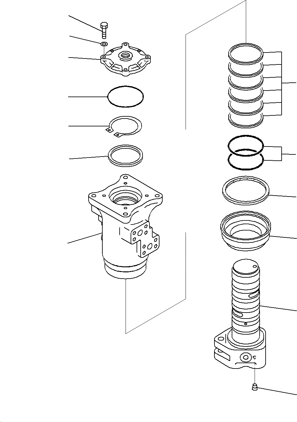 Схема запчастей Komatsu PC200-8M0 - ПОВОРОТНОЕ СОЕДИНЕНИЕ (ВНУТР.T ЧАСТИ) (J-J) N