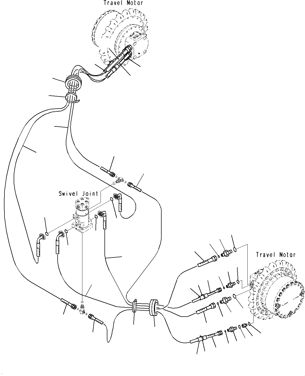 Схема запчастей Komatsu PC200-8M0 - ХОД ТРУБЫ 6775 408
