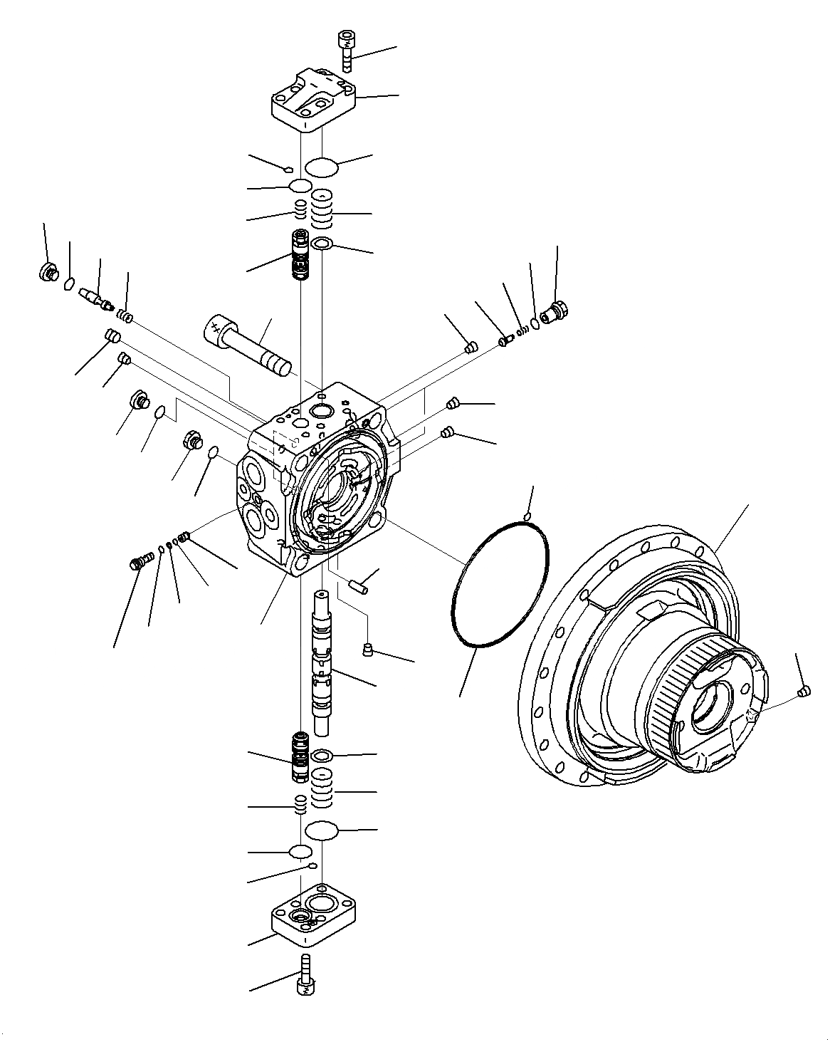 Схема запчастей Komatsu PC200-8M0 - КОНЕЧНАЯ ПЕРЕДАЧА R.H (ВНУТР. ЧАСТИ, МОТОР ХОДА)(/) 6775 408