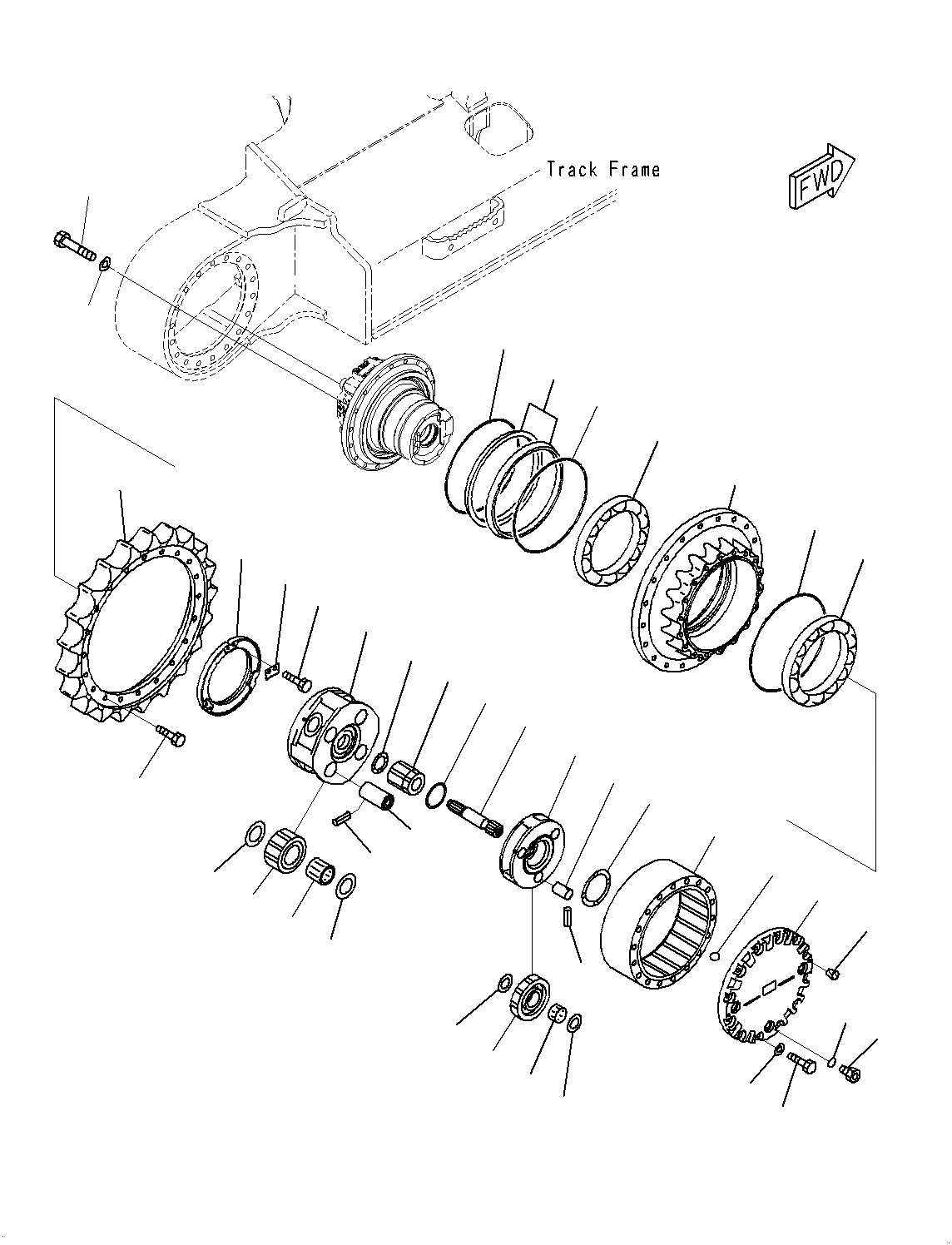 Схема запчастей Komatsu PC200-8M0 - КОНЕЧНАЯ ПЕРЕДАЧА R.H (КОНЕЧНАЯ ПЕРЕДАЧА) 6775 408