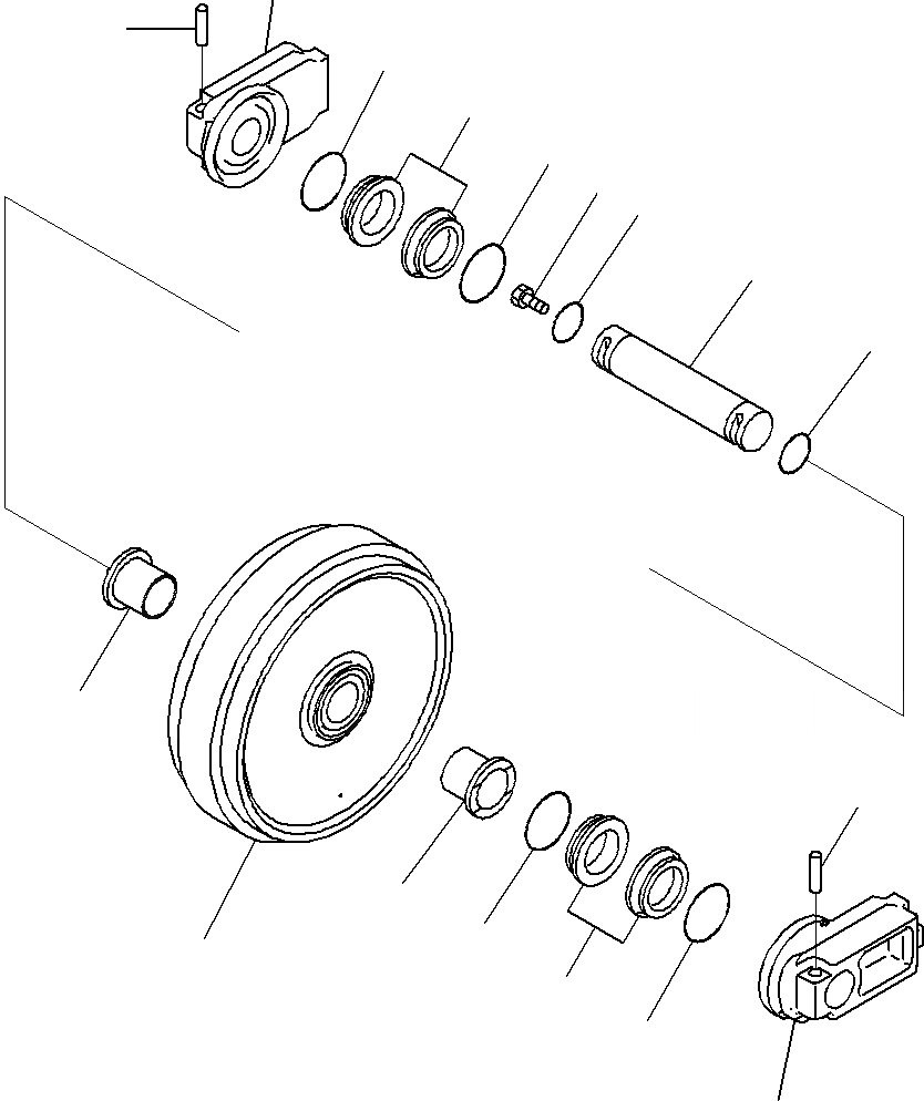 Схема запчастей Komatsu PC200-8M0 - ПЕРЕДН. ЛЕНИВЕЦ И ОПОРНЫЙ ЭЛЕМЕНТ ЛЕНИВЦА (ПЕРЕДН. ЛЕНИВЕЦ) R