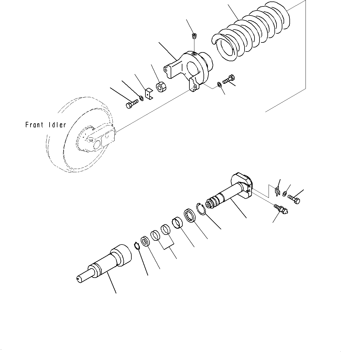 Схема запчастей Komatsu PC200-8M0 - ПЕРЕДН. ЛЕНИВЕЦ И ОПОРНЫЙ ЭЛЕМЕНТ ЛЕНИВЦА (ОПОРНЫЙ ЭЛЕМЕНТ ЛЕНИВЦА) R