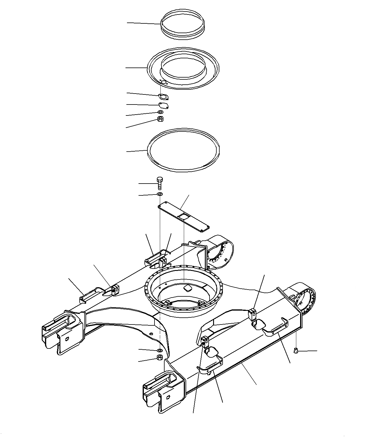Схема запчастей Komatsu PC200-8M0 - ГУСЕНИЧНАЯ РАМА R