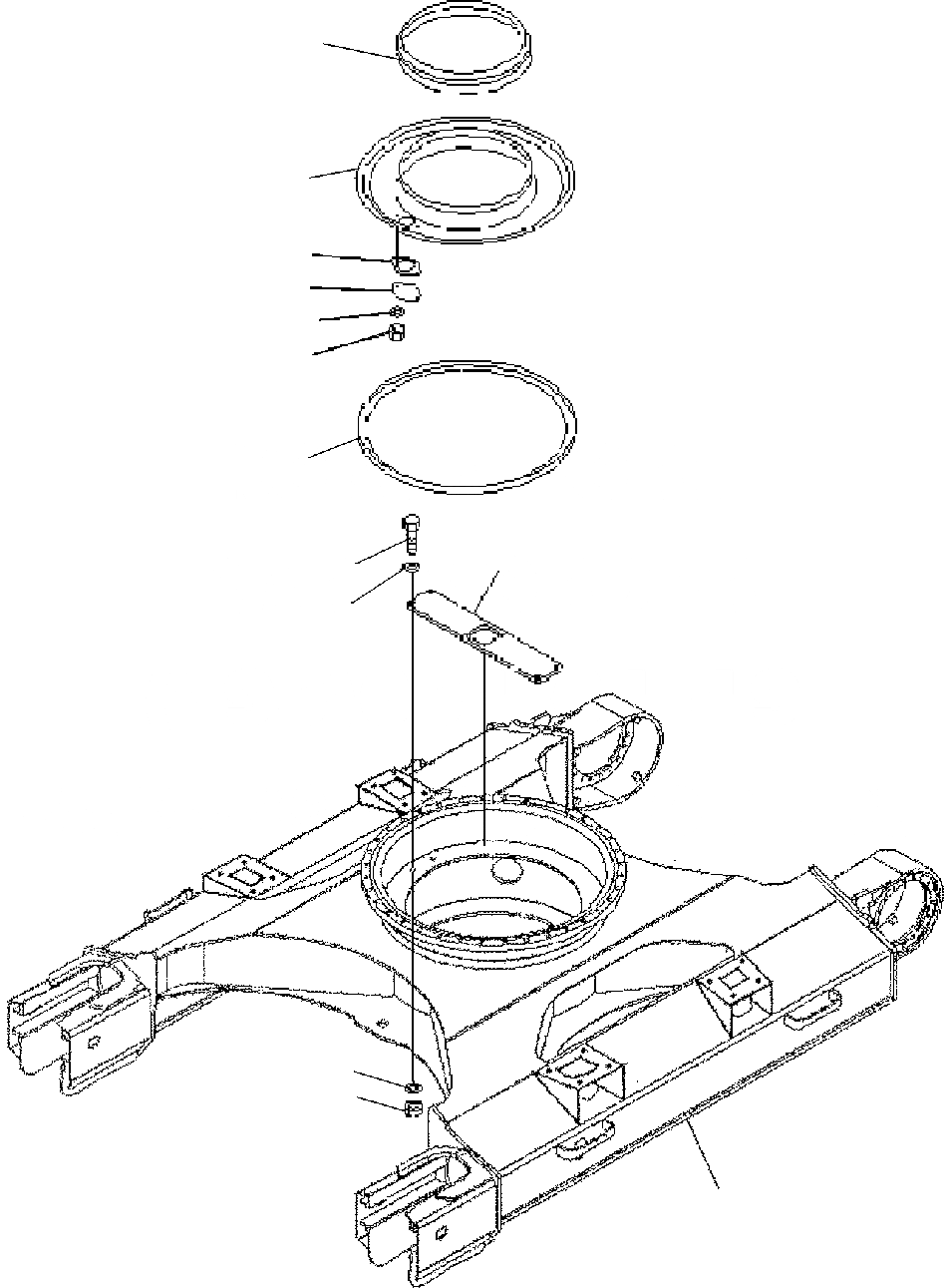 Схема запчастей Komatsu PC200-8M0 - ГУСЕНИЧНАЯ РАМА (LOGGING ТИП) R