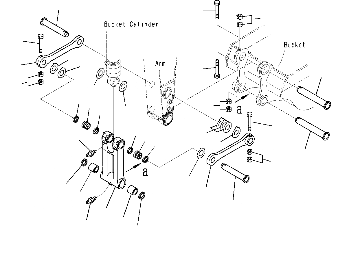Схема запчастей Komatsu PC200-8M0 - РУКОЯТЬ (ЦИЛИНДР КОВША) (.9M) ( ATT) T