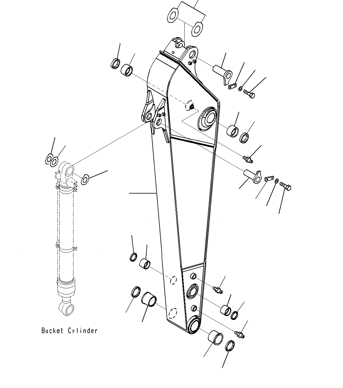Схема запчастей Komatsu PC200-8M0 - РУКОЯТЬ (.M) ( ATT) T
