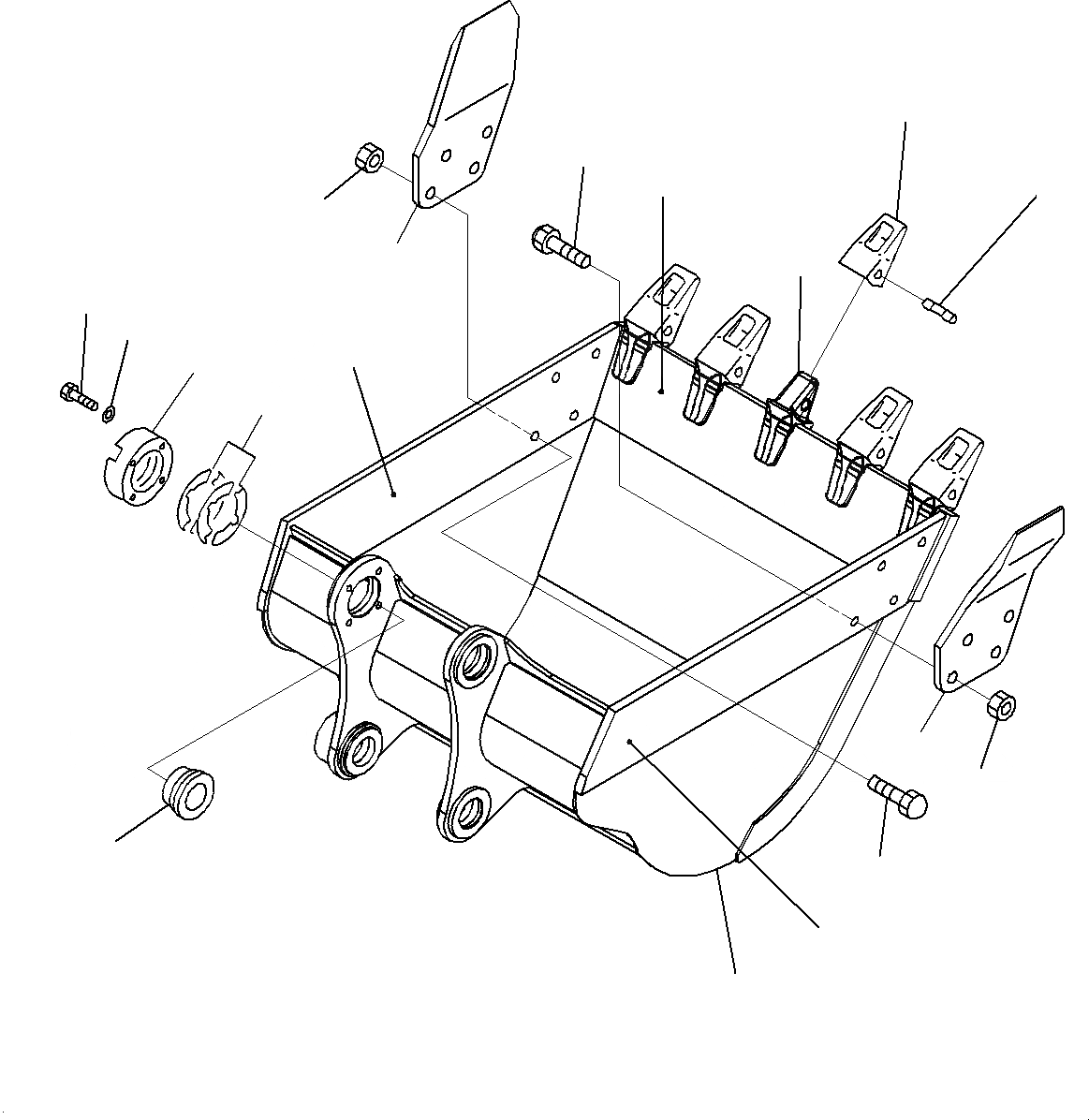 Схема запчастей Komatsu PC200-8M0 - КОВШ .9M (ГОРИЗОНТАЛЬН. ПАЛЕЦ) T