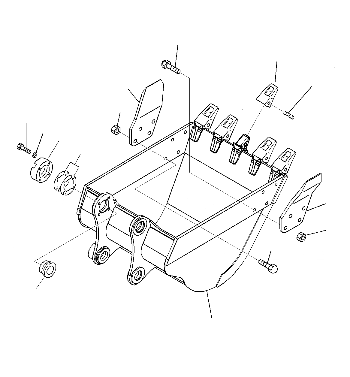 Схема запчастей Komatsu PC200-8M0 - КОВШ ,8M T