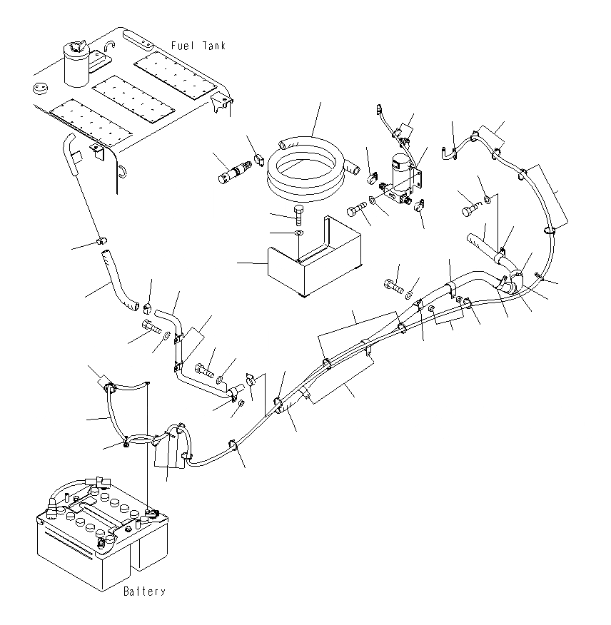 Схема запчастей Komatsu PC200-8M0 - ТОПЛИВН. REFIL НАСОС W