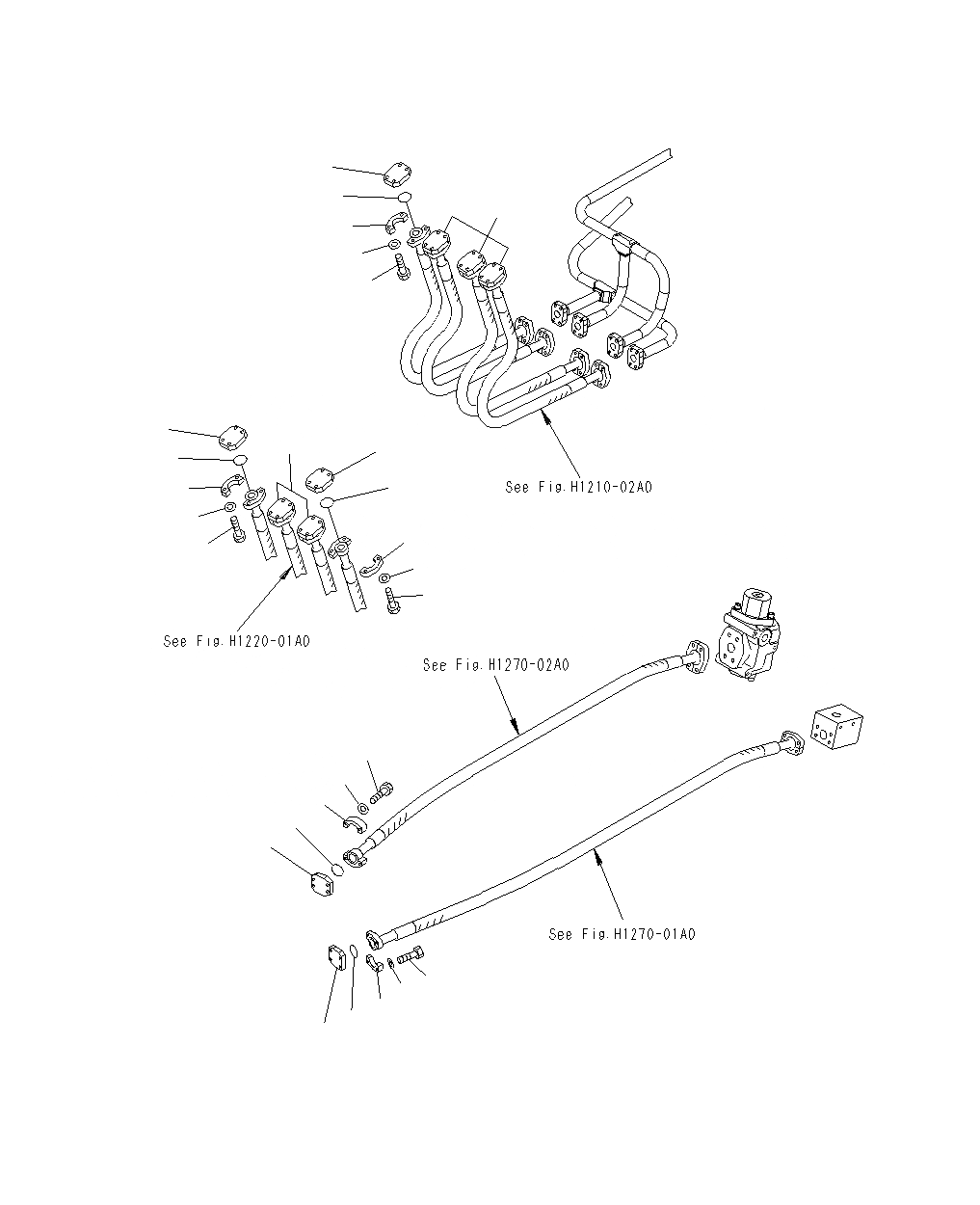 Схема запчастей Komatsu PC200-8M0 - ЭЛЕМЕНТЫ (КУЗОВ)( АКТУАТОР) W