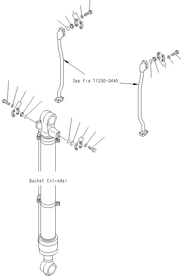 Схема запчастей Komatsu PC200-8M0 - ЭЛЕМЕНТЫ (РУКОЯТЬ) ( АКТУАТОР) W