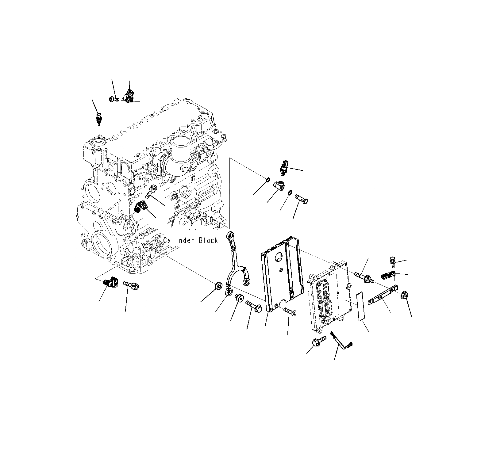 Схема запчастей Komatsu PC160LC-8 - УПРАВЛ-Е ДВИГАТЕЛЕМLER КОМПОНЕНТЫ A