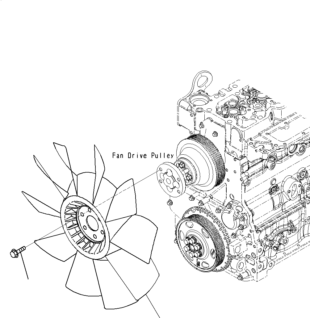 Схема запчастей Komatsu PC160LC-8 - ВЕНТИЛЯТОР ОХЛАЖДЕНИЯ A