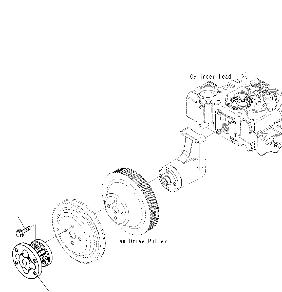 Схема запчастей Komatsu PC160LC-8 - ВЕНТИЛЯТОР ОХЛАЖДЕНИЯ УПЛОТНЕНИЯ A