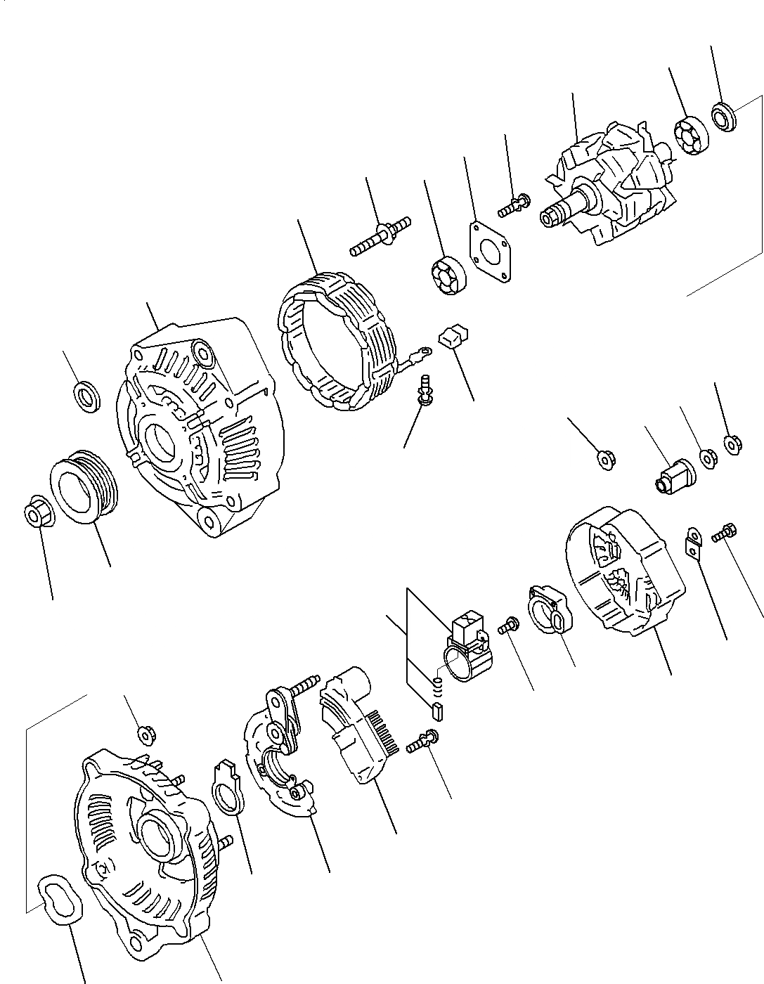 Схема запчастей Komatsu PC160LC-8 - ГЕНЕРАТОР ( AMP) A