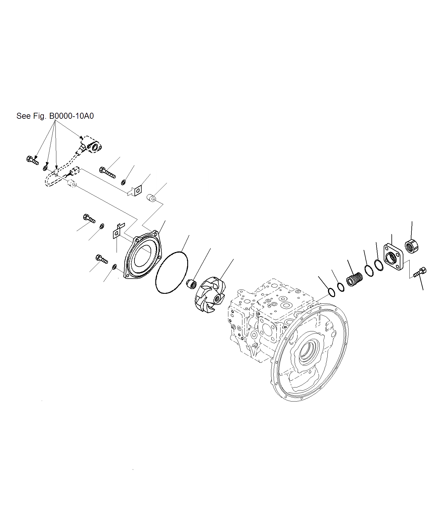 Схема запчастей Komatsu PC160LC-8 - ДЕМПФЕР И ПОРШЕНЬ НАСОС (ПОРШЕНЬ НАСОС)(7/9) B