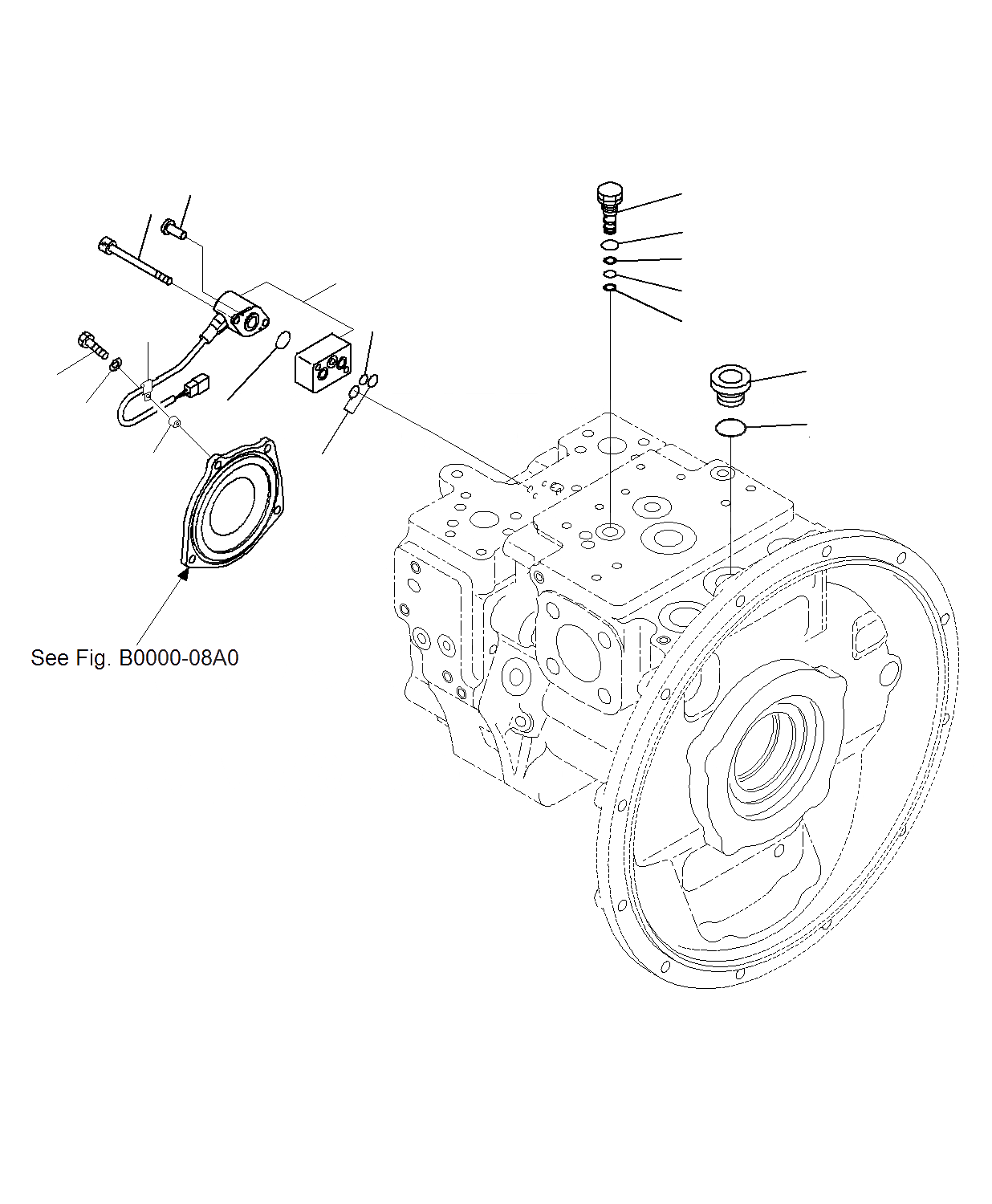 Схема запчастей Komatsu PC160LC-8 - ДЕМПФЕР И ПОРШЕНЬ НАСОС (ПОРШЕНЬ НАСОС)(9/9) B