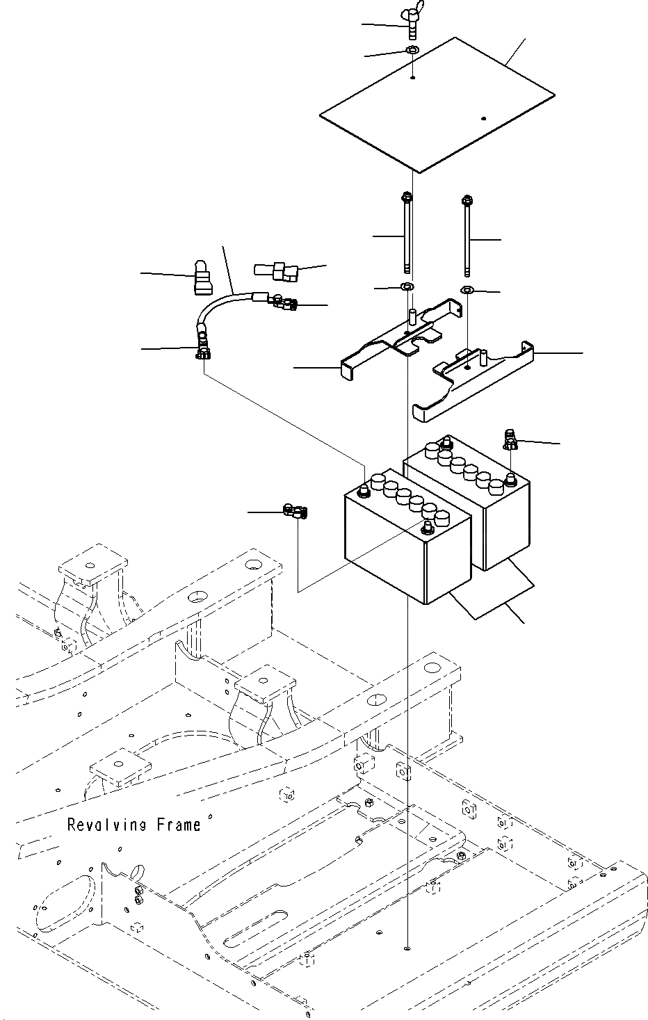 Схема запчастей Komatsu PC160LC-8 - АККУМУЛЯТОР E
