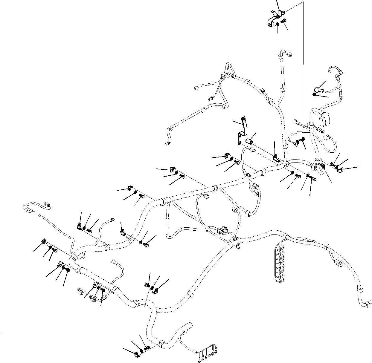 Схема запчастей Komatsu PC160LC-8 - ЭЛЕКТРИЧ. ПРОВОДКА (ОСНОВН. ПРОВОДКА) E