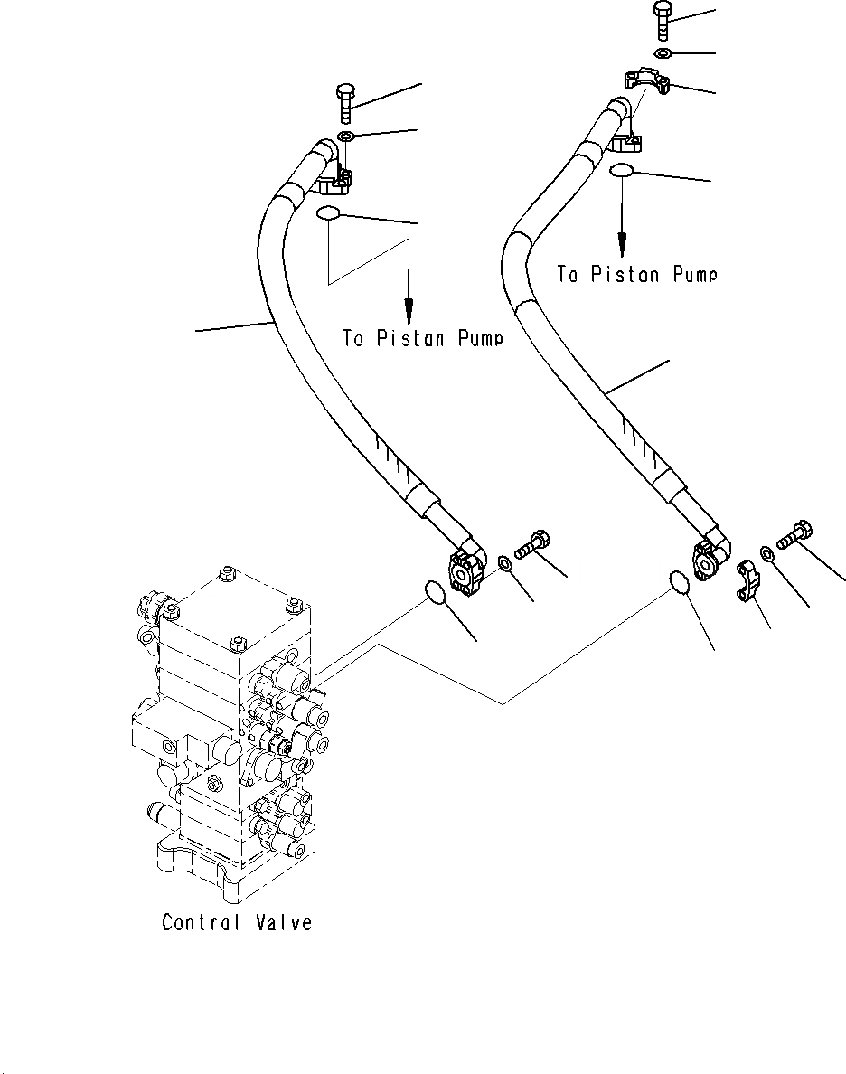 Схема запчастей Komatsu PC160LC-8 - ЛИНИЯ ПОДАЧИ H