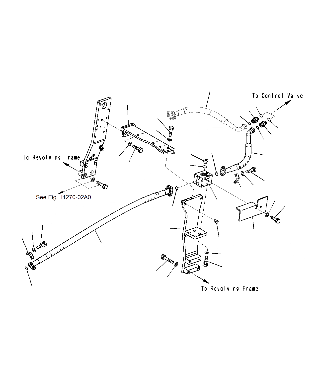Схема запчастей Komatsu PC160LC-8 - АКТУАТОР ТРУБЫ (ОСНОВН. ТРУБЫ, L.H)(ATT) H