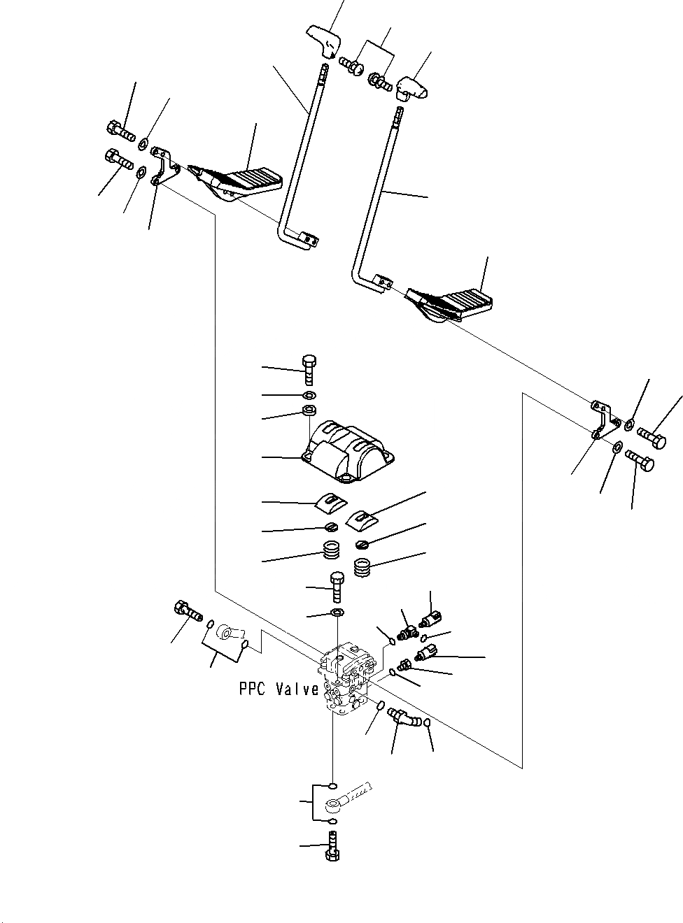 Схема запчастей Komatsu PC160LC-8 - КАБИНА (ПОЛ)(КОНТРОЛЬ ХОДА) K